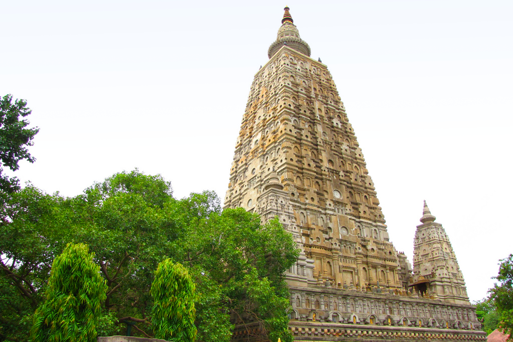 Stupa du temple mahabodhi, à Bodh Gaya. [© manbartlett /CC]